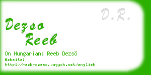dezso reeb business card